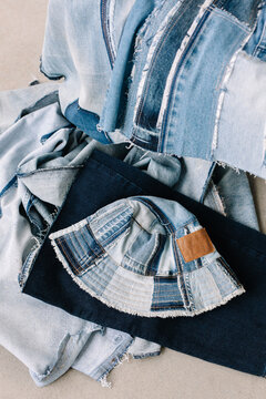 Denim jeans clothing closeup.