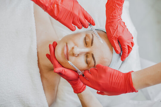 Botox procedure concept 