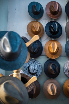Colorful mexican hats in Mexico