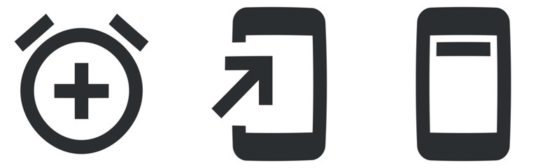 Set of 3 icons Device. Line icons collection. Simple Set. Linear icons set. Big UI icon set. UI and UX