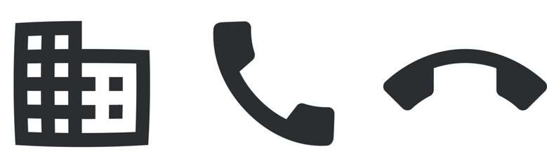 Set of 3 icons Communication. Modern thin line icons. Simple Set. Linear icons set. Big UI icon set in a flat design. Vector illustration