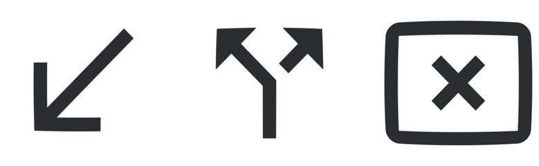 Obraz premium Set of 3 icons Communication. Creative business solutions icon set. Set Quality icon. Linear symbols set. Big UI icon set. UI and UX