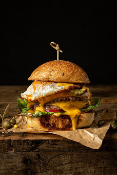 Double Smash Burger with cheese