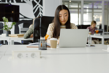 Co-working workplace laptop freelancer job startup 