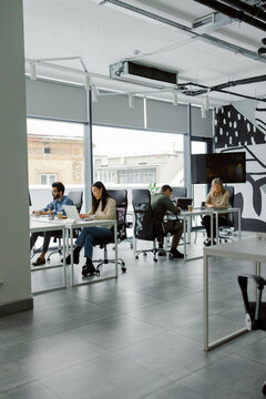 Businesspeople online workspace collaborative office 