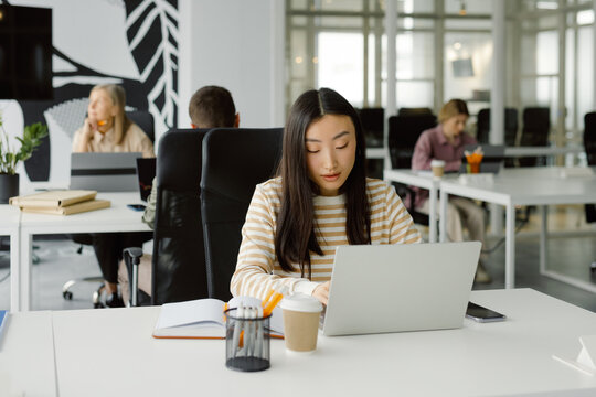 Managed office employee staff laptop career