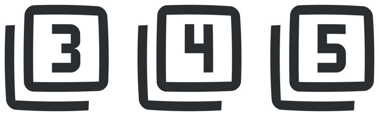 Set of 3 icons Image. Vector illustration of thin line icons. Outline isolated signs. Linear icons set. Big UI icon set. UX UI