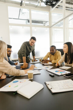 Businesspeople corporate seminar idea generation