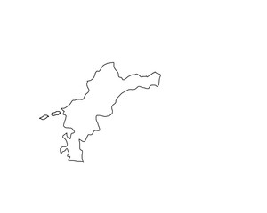 愛媛県　地形地図