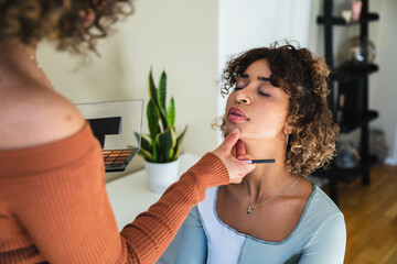 Friends hanging out home