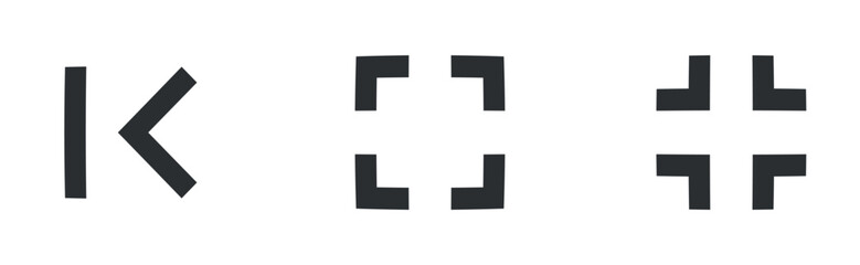 Set of 3 icons Navigation. Vector collection thin line Web icon. modern trend in the style. for mobile and web. Thin filled icons pack. Vector illustration