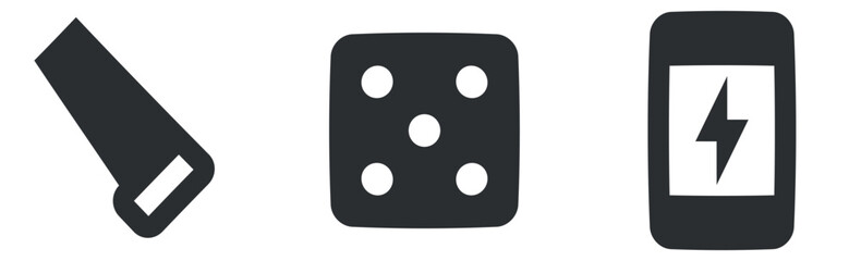 Set of 3 icons Places. A set vector icons. Set Quality icon. for mobile and web. Thin filled icons pack. UX UI