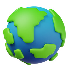 Earth Planet 3D Icon Render