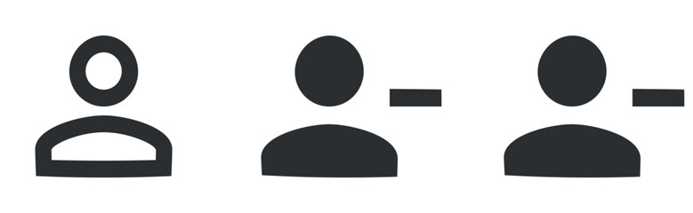 Fototapeta na wymiar Set of 3 icons Social Network. Creative business solutions icon set. Simple Set. Linear icons set. Big UI icon set. UI and UX