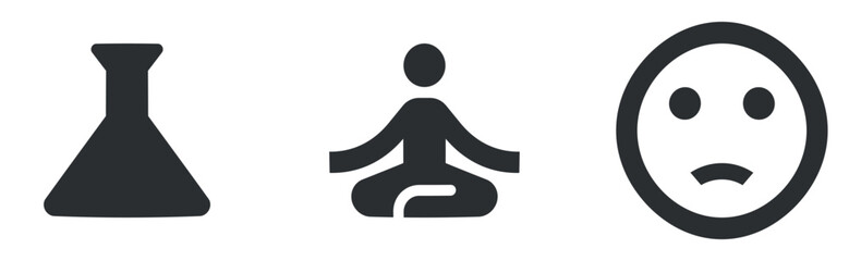 Set of 3 icons Social Network. A set vector icons. Outline isolated signs. Linear symbols set. Big UI icon set. UI and UX