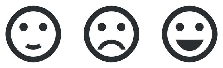 Set of 3 icons Social Network. A set vector icons. modern trend in the style. Linear icons set. Big UI icon set in a flat design. UX UI