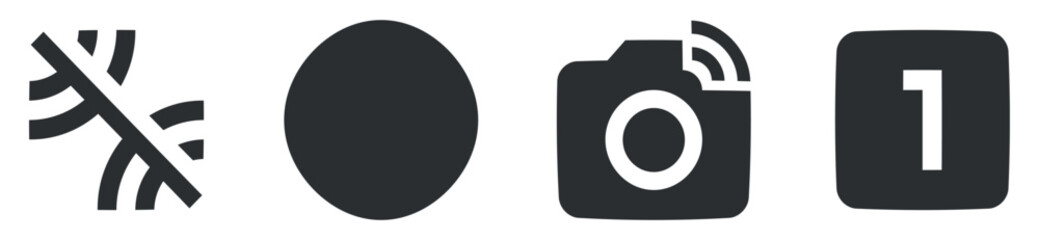 Set of 4 icons Image. Vector illustration of thin line icons. modern trend in the style. for mobile and web. Big UI icon set in a flat design. UI and UX