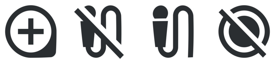 Set of 4 icons Image. Modern thin line icons. modern trend in the style. Linear symbols set. Thin filled icons pack. Vector illustration