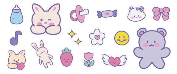 Bold Outline Kawai Icon 3