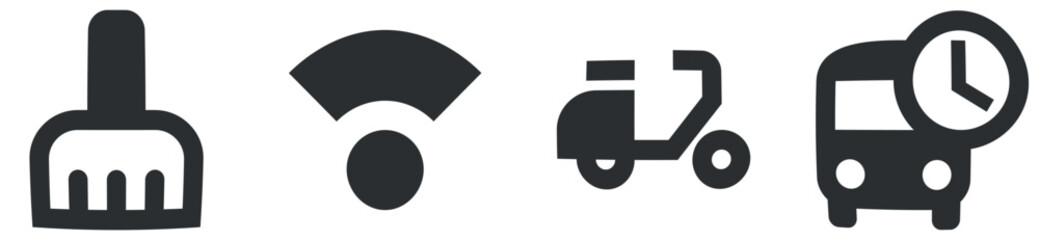 Set of 4 icons Maps. Line icons collection. modern trend in the style. for mobile and web. Big UI icon set. Vector illustration