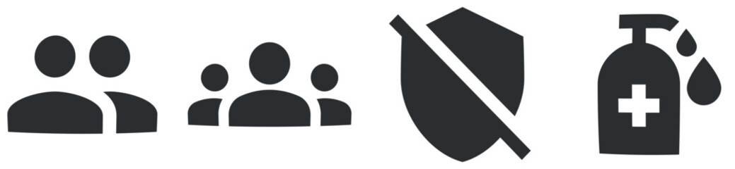 Set of 4 icons Social Network. Creative business solutions icon set. Simple Set. for mobile and web. Big UI icon set. Vector illustration