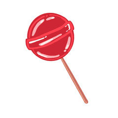 Red Candy Cartoon illustration Red Lollipop Cartoon illustration
