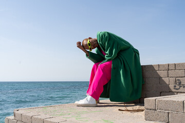 Fashion man by the sea