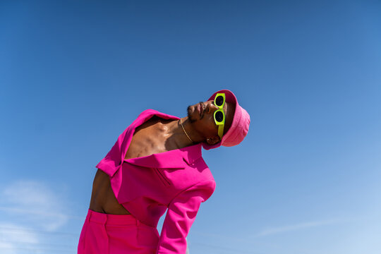 Fashion queer dancing portrait