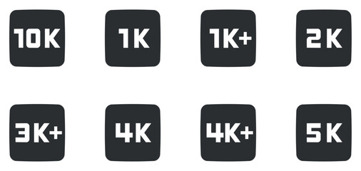 Set of 8 icons Audio and Video A set vector icons. Simple Set. Linear symbols set. Big UI icon set. Vector illustration