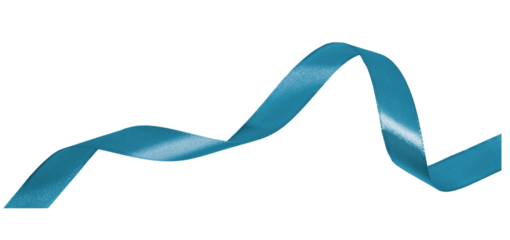 blue ribbons on transparent background, elements PNG image.