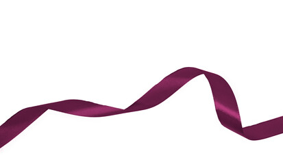 purple color ribbon on transparent background, PNG image.	