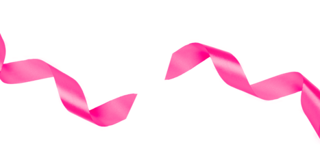 PNG image of pink ribbon valentine concept and breast cancer awareness symbol on transparent background. 