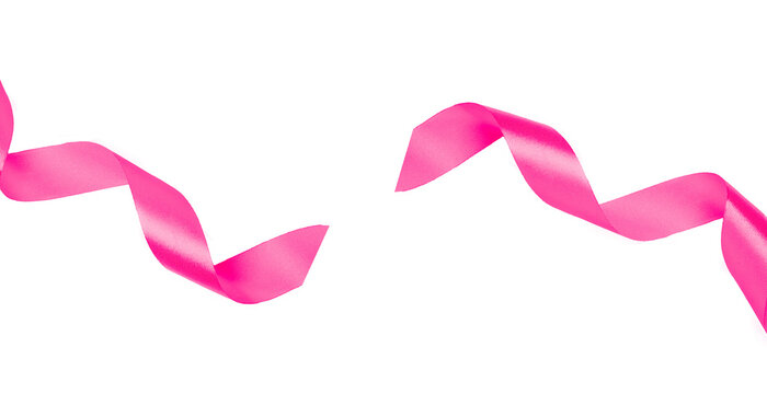 PNG image of pink ribbon valentine concept and breast cancer awareness symbol on transparent background. 