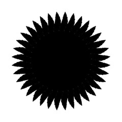 Jagged Cartoon Label Frame in Black for Decoration