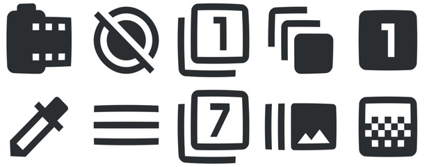Set of 10 icons Hardware Line icons collection. Simple Set. for mobile and web. Big UI icon set in a flat design. Vector illustration