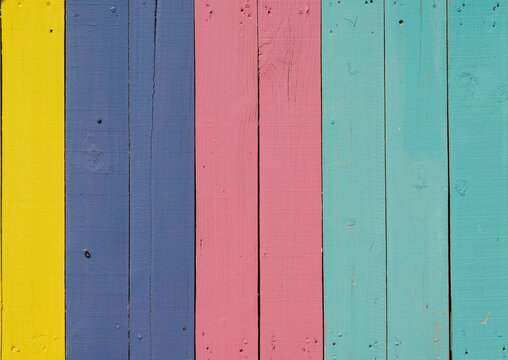Colorful Painted Wood