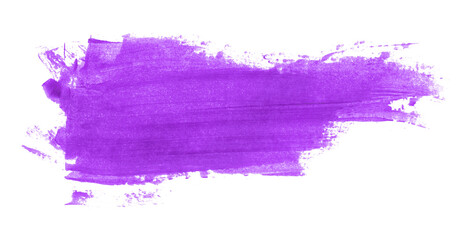 Shiny purple brush watercolor painting isolated on transparent background. watercolor png