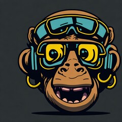 Obraz premium illustration of a monkey nft