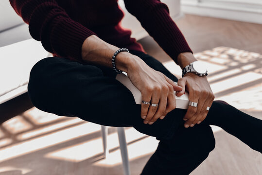 Man holding a book