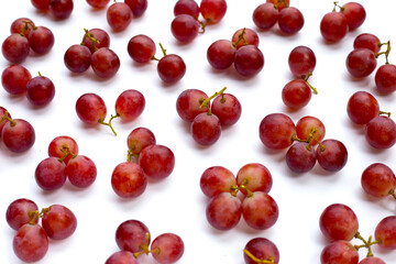 Fresh grape on white background.