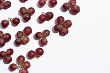 Fresh grape on white background.