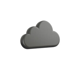 3d Realistic Cloud icon vector illustration