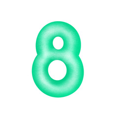 Cartoon 3D number 8
