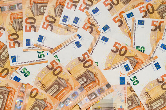 Close up on Euro Bills