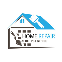 home repair vector logo design template illustration