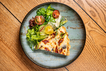 Homemade Baked Egg Quiche with Cheese