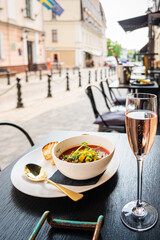 tasty lunch on the terrace