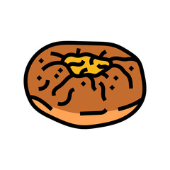lemon bun food meal color icon vector. lemon bun food meal sign. isolated symbol illustration