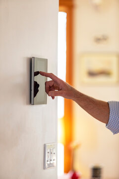 Smart Home technology Panel on wall in Home 
