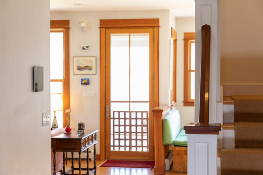 Smart Home technology Panel in Home with nobody